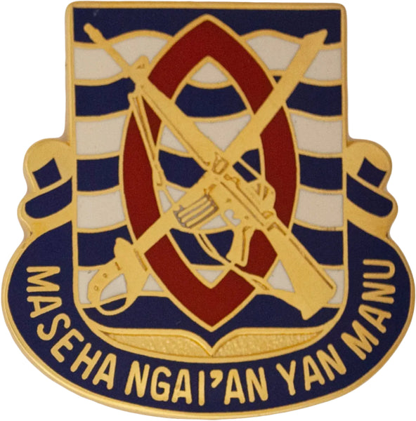 294th Infantry ARNG GUAM Unit Crest - MASEHA NGAIÁN YAN MANU