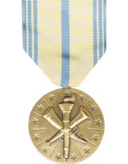 Bronze medal with a ribbon on a white background