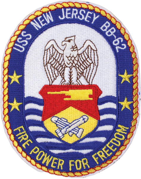BB62 USS New Jersey Navy Battleship patch