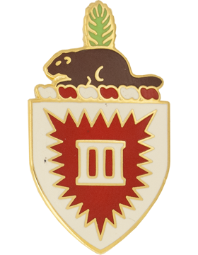 US Army 3rd Engineer Battalion Unit Crest by Saunders Military Insignia