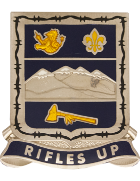 157th Infantry Regiment Colorado National Guard Unit Crest with RIFLES UP Motto by Saunders Military Insignia