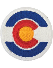 Red letter C on a white and blue background Full Color embroidered Patch