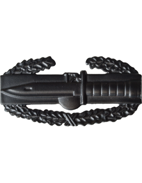 Combat Action badge in black metal
