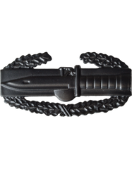 Black metal Combat Action Badge 
