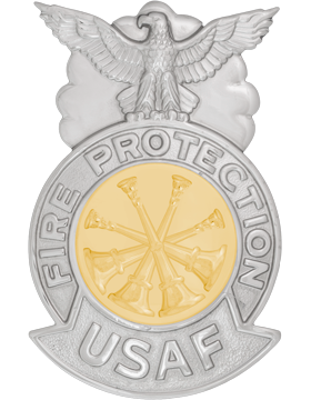 US Air Force Fire Chief Deputy Badge With Clip Official