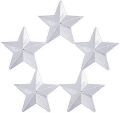 General 5 Star Silver metal rank insignia