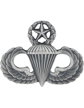 Army Master Parachutist Wing in silver ox