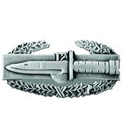 Miniature US Army Combat Action Badge Silver Oxidized For Dress Uniforms And Military Display