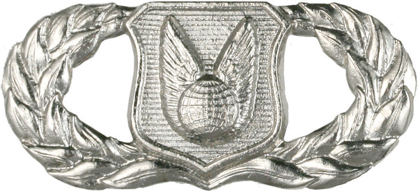Air Force Operations Support Badge Durable Chrome Metal