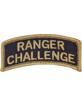 Patch with 'Ranger Challenge' text on a black background