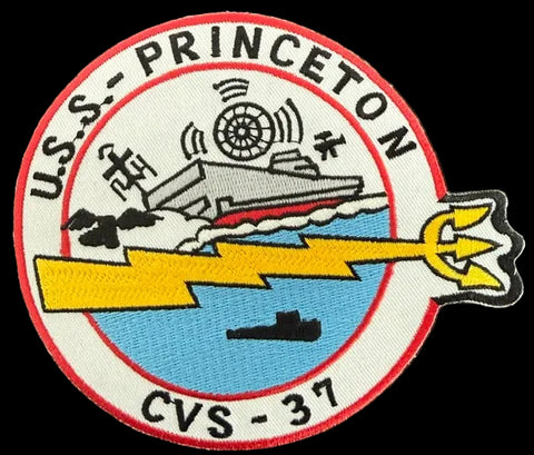 USS Princeton embroidered 4  circular patch for U.S.