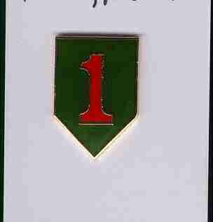 1st Infantry Division hat pin by Saunders Military Insignia