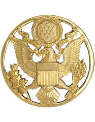 Army Female Enlisted Cap Device in gold metal