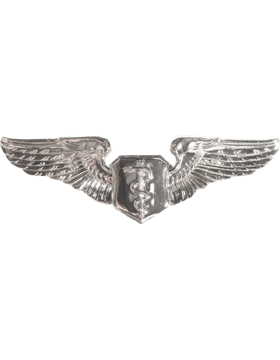Air Force Flight Surgeon Badge Chrome Finish Metal Emblem