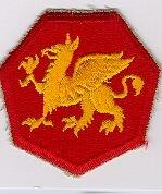 108th Airborne Division Patch Authentic WWII Cut Edge Khaki Twill - Saunders Military Insignia