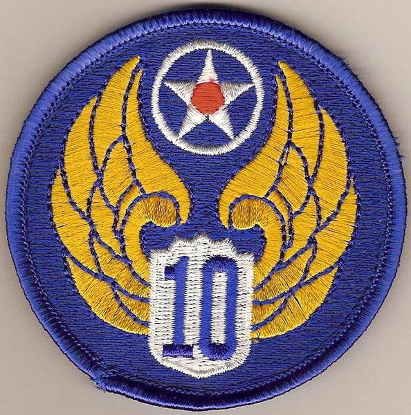 Tenth Air Force Patch With Velcro Military Emblem Insignia
