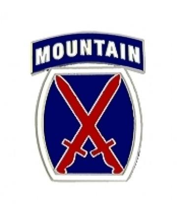 10th Mountain Division Lapel Pin Emblem 1 Inch Size With Secure Metal Post And Clutch Backing For Pride And Honor