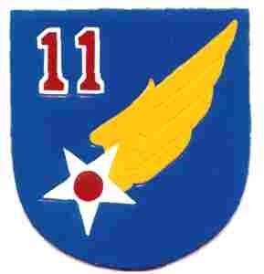 11th Air Force Patch, leather, handpainted