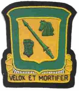 18th Cavalry Regiment, Custom made Cloth Patch
