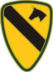 1st Cavalry Division Combat Service Identification Badge Metal Badge - Saunders Military Insignia