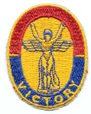 1st Division Headquarters color patch Patch, Authentic WWII Repro Cut Edge - Saunders Military Insignia