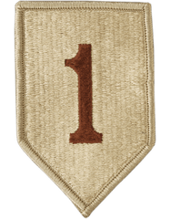 1st Infantry Division Patch desert subdued - Saunders Military Insignia