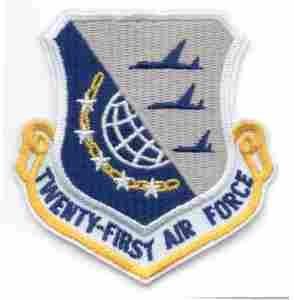 21st Air Force USAF Shield Patch - Saunders Military Insignia