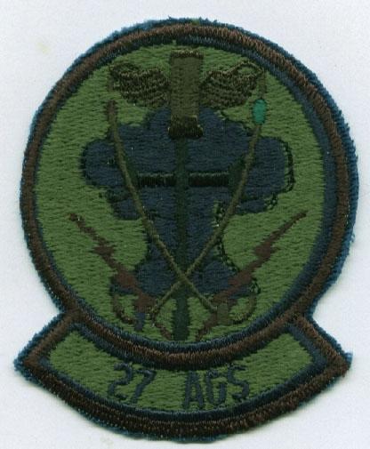 27th Aircraft Generation Squadron Subdued Collectors Patch