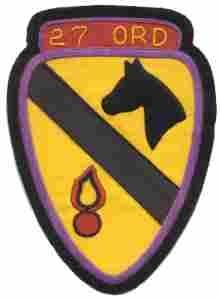 27th Ordnance Battalion, Custom made Cloth Patch - Saunders Military Insignia