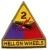 2nd Armored with Tab Patch, WWII Cut EdgeOlive Drab Border - Saunders Military Insignia
