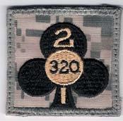 320th Field Artillery 2nd Battalion Helmet Cover Army ACU Patch with Velcro - Saunders Military Insignia