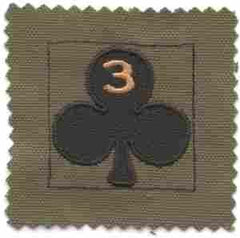 327th Infantry 3rd Battalion Subdued cloth Helmet Cover - Saunders Military Insignia