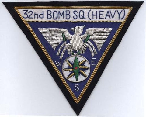 32nd Bombardment Squadron Custom Hand Crafted Patch - Saunders Military Insignia