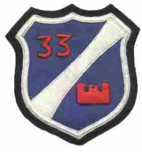 33rd Engineer Battalion Custom made Cloth Patch