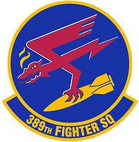 389th Fighter Squadron Custom Made Patch 4x3 Inch Premium