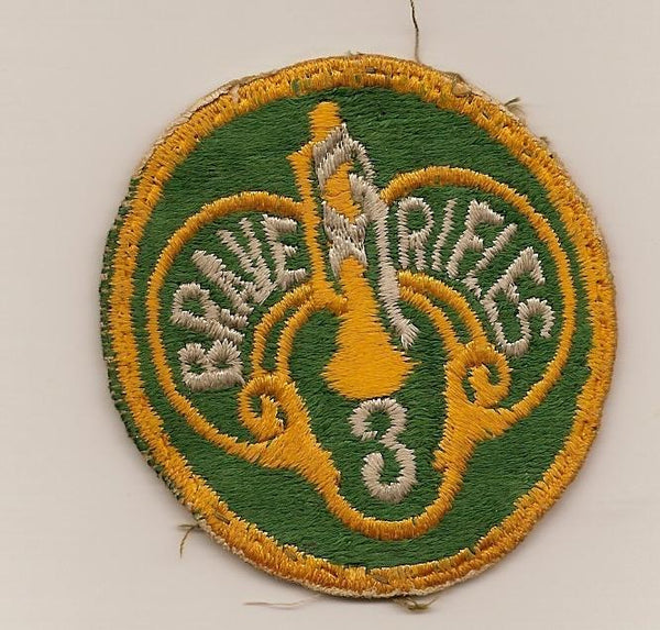 3rd Army Cavalry cloth patch, Original WWII style with cut edge border