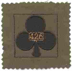 426th Support Battalion, 101st Airborne Division, Subdued Cloth Helmet Cover - Saunders Military Insignia