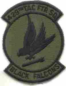 429th Tactical Fighter Squadron USAF Patch Black Falcons