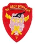 457th Airborne Parachute Field Artillery Custom made Cloth Patch - Saunders Military Insignia