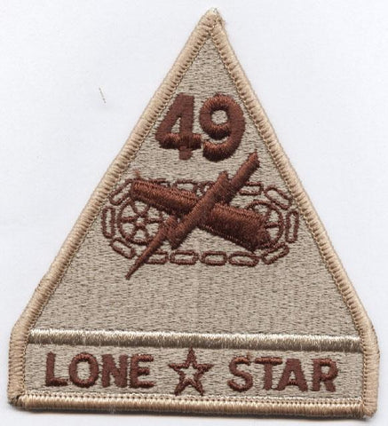 49th Armored Division with Tab Desert Patch - Saunders Military Insignia