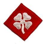 4th Army Corps Patch Authentic WWII Reproduction with cut edge border - Saunders Military Insignia