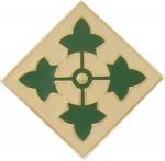 4th Infantry Division Combat Service Identification Badge Metal Bage - Saunders Military Insignia