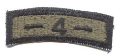 4th Missile Command Subdued Cloth Tab - Saunders Military Insignia