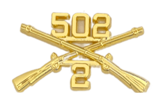 502nd Infantry Officer Regimental Branch Of Service Insignia Badge - Saunders Military Insignia