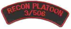 506th Reconnaissance 3rd Platoon, Scroll - Saunders Military Insignia