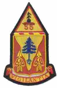 55th Field Artillery custom made cloth patch