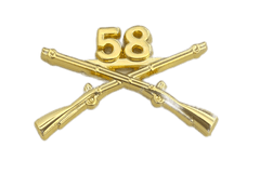 58th Infantry Officer Regimental Branch Of Service Insignia Badge - Saunders Military Insignia