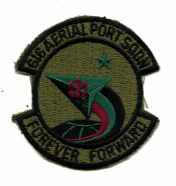 616th Aerial Port Subdued Patch Black And Gray Edition