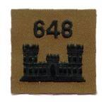 648th Engineer Branch of Service insignia on subdued cloth - Saunders Military Insignia