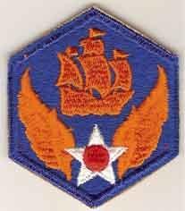 6th Air Force Patch, Authentic WWII Cut Edge
